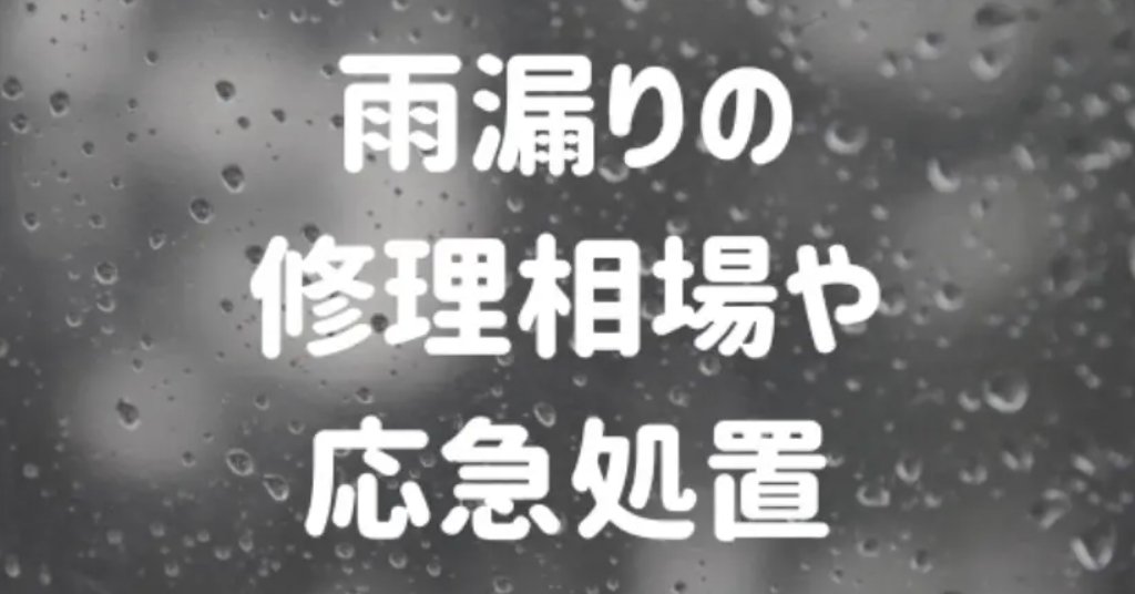 雨漏り修理はいくら